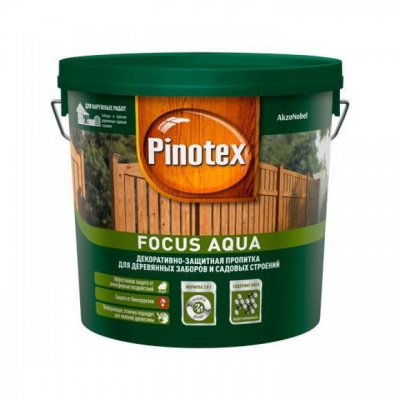 Пропитка для древесины декоративно-защитная Pinotex Focus Aqua орех (5 л)