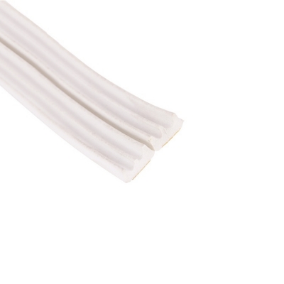 Уплотнитель резиновый E-профиль 9х4 мм белый (пара)