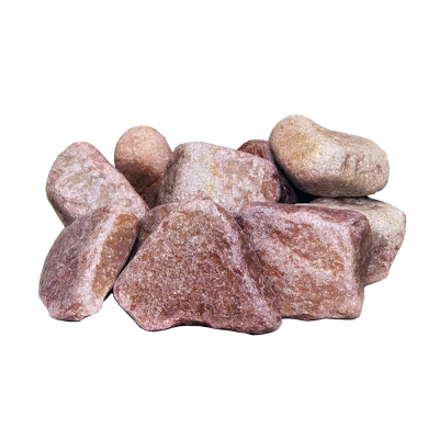 Камни для бань и саун Малиновый кварцит обвалованный 20 кг