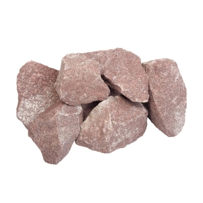 Камни для бань и саун Малиновый кварцит колотый 20 кг