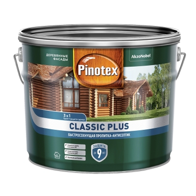 Пропитка-антисептик Pinotex Classic Plus 3 в 1 палисандр (9 л)