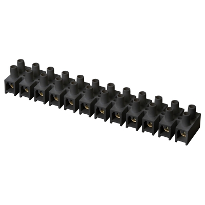 Зажим винтовой ЗВИ-15 полистирол 4-10 мм² 12 пар черный (2 шт) IEK