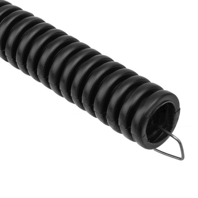 Труба гофрированная FRHF d16мм с протяжкой черн. (уп.100м) Plast PROxima EKF FRHF-16