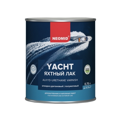 Лак яхтный алкидно-уретановый Neomid Yacht полуматовый (0.75 л)