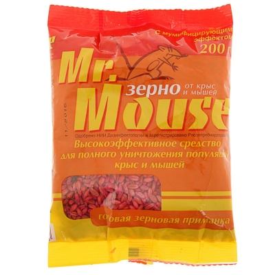 Отрава для мышей Mr.Mouse зерно (200 г)