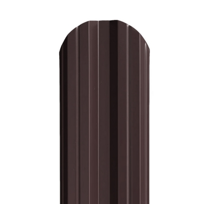 Штакетник М-образный (фигурный) 1800 мм шоколадно-коричневый (RAL 8017)
