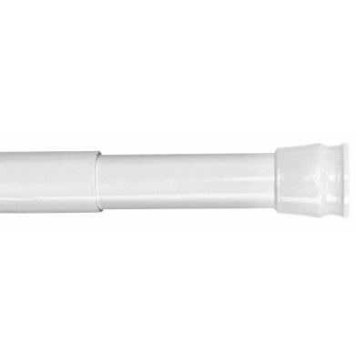 Карниз (штанга) для ванной телескопический алюминиевый 110-200 см белый Milardo