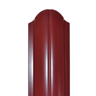 Штакетник R-образный (фигурный) 1800 мм винно-красный (RAL 3005) УЦЕНКА*