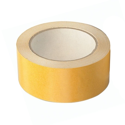 Лента двусторонняя клейкая SMART tapes на тканевой основе желтая, 50 мм (10 м)