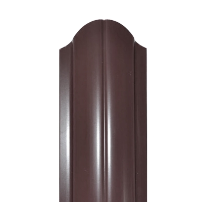 Штакетник R-образный (фигурный) 1800 мм шоколадно-коричневый (RAL 8017) УЦЕНКА*