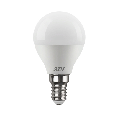 Лампа светодиодная G45 9 Вт E14 шар 4000 K белый свет Rev