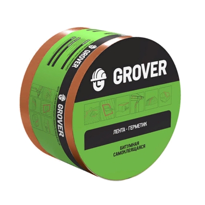 Лента-герметик Grover битумная коричневая 100 мм (10 м)