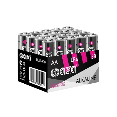 Элемент питания алкалиновый LR6 Alkaline Pack-20 (уп.20шт) ФАZА 5028098
