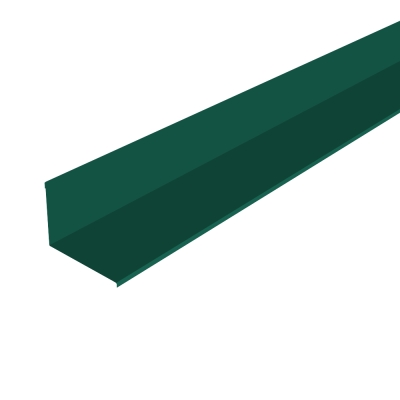 Планка примыкания для металлочерепицы 2000 мм зеленая мох (RAL 6005)