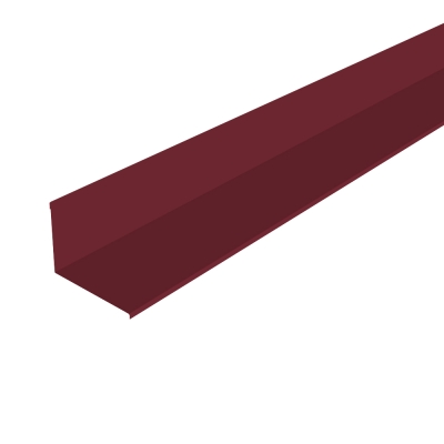 Планка примыкания для металлочерепицы 2000 мм винно-красная (RAL 3005)