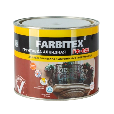 Грунт Farbitex ГФ-021 красно-коричневый (2.7 кг)