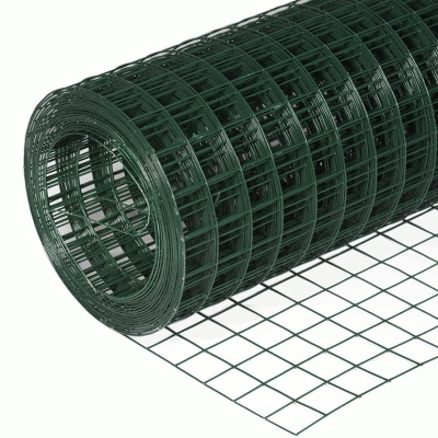 Сетка заборная сварная оцинк. с ПВХ 50х50 мм (1.8 мм+0.4 мм ПВХ) 1.8х15 м зеленая (RAL 6005)