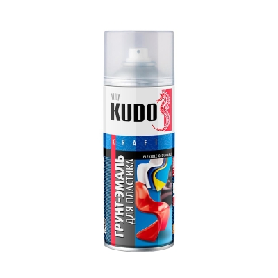 Грунт-эмаль для пластика KUDO KU-6003 белая (520 мл)