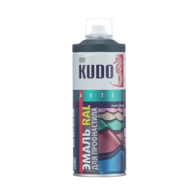 Эмаль для металлочерепицы KUDO KU-06005R зеленый мох (520 мл)