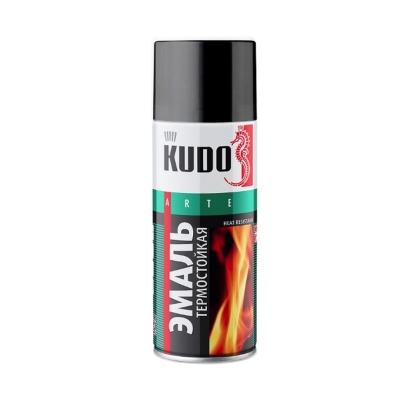 Эмаль термостойкая KUDO KU-5002 черная (520 мл)