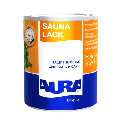 Лак для бань и саун защитный Aura Luxpro Sauna Lack (1 л)