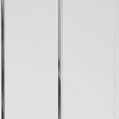 Панель ПВХ 200х3000 мм Софитто холст серый 2 полосы серебро вогнутая УЦЕНКА*