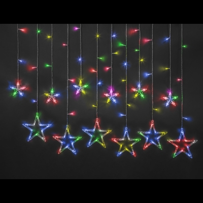 Гирлянда LED бахрома звезды (многоцветная, 2.5х0.6 м) Navigator NGF-D025-01 93678