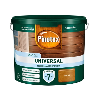 Пропитка для древесины декоративно-защитная Pinotex Universal 2-в-1 орегон (2.5 л)