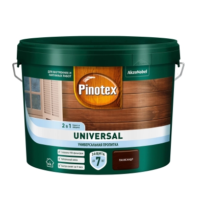Пропитка для древесины декоративно-защитная Pinotex Universal 2-в-1 палисандр (9 л)