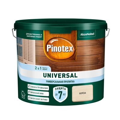 Пропитка для древесины декоративно-защитная Pinotex Universal 2-в-1 береза (2.5 л)