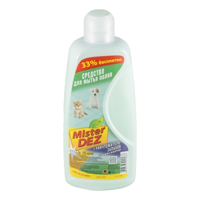 Средство для мытья полов + уничтожитель запахов домашних животных Mister Dez 0.75 л