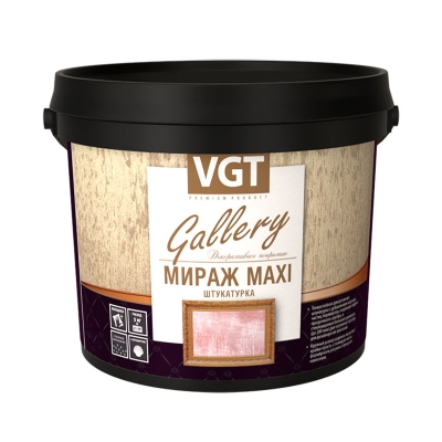 Штукатурка декоративная VGT Gallery Мираж MAXI серебристо-белая (1 кг)