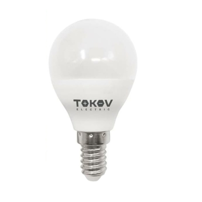 Лампа светодиодная G45 10 Вт E14 шар 3000 K теплый свет TOKOV Electric