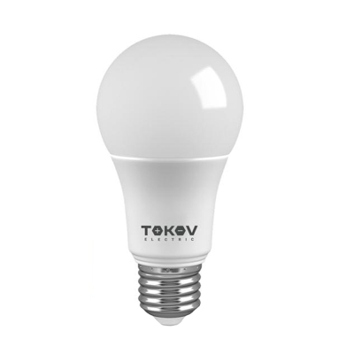 Лампа светодиодная A60 12 Вт E27 груша 3000 K теплый свет TOKOV Electric