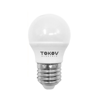 Лампа светодиодная G45 10 Вт E27 шар 4000 K белый свет TOKOV Electric