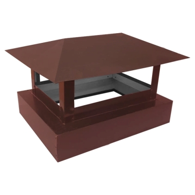 Зонт дымовой 400х520 мм коричневый (RAL 8017) 0.45 мм УЦЕНКА*