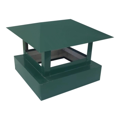 Зонт дымовой 400х400 мм зеленый (RAL 6005) 0.45 мм УЦЕНКА*