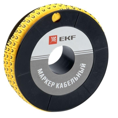 Маркер каб. 1.5кв.мм "0" (к-1000ед) (ЕС-0) EKF plc-KM-1.5-0