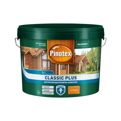 Пропитка-антисептик Pinotex Classic Plus 3 в 1 лиственница (9 л)