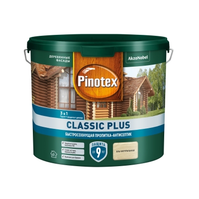 Пропитка-антисептик Pinotex Classic Plus 3 в 1 ель натуральная (2.5 л)