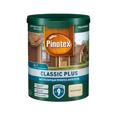 Пропитка-антисептик Pinotex Classic Plus 3 в 1 ель натуральная (0.9 л)