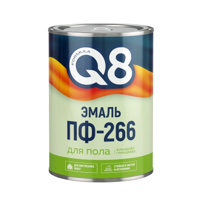 Эмаль для пола Formula Q8 ПФ-266 желто-коричневая (0.9 кг)