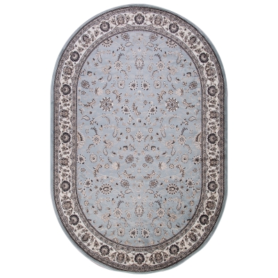 Ковер 1.5х2.3 м Merinos Valencia Deluxe d251 L.Blue-Brown овал