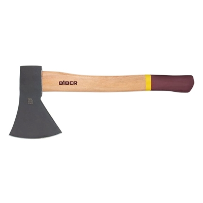 Топор кованый 1 кг ручка дерево BIBER Премиум 85113