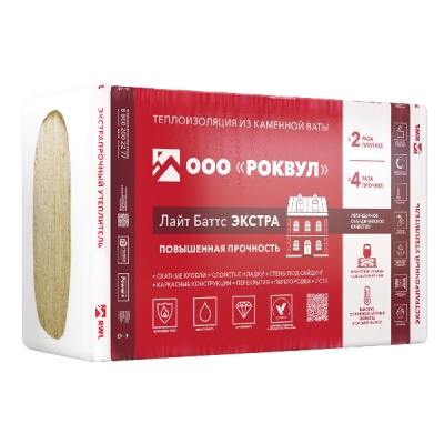 Утеплитель Rockwool Лайт Баттс Экстра 50х600х1000 мм (4.8 м²)