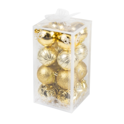 Набор елочных шаров d-6 см, 16 шт, Микс золото SYQA-0123216 (16 шт)