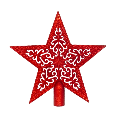 Верхушка на елку 15x15 см, красная Звезда SYSDX-332135