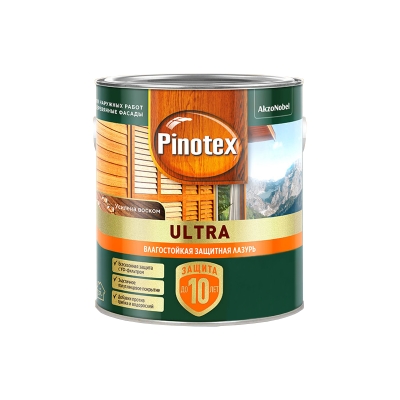 Влагостойкая лазурь Pinotex Ultra белый (2.5 л)