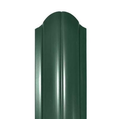 Штакетник R-образный (фигурный) 1800 мм зеленый мох (RAL 6005)
