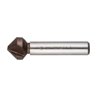 Зенкер конусный по металлу 16.5х60 мм для раззенковки М8 кобальтовое покрытие Зубр Профессионал